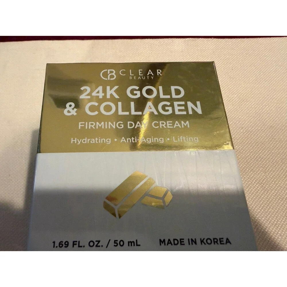 NEW IN BOX Clear Beauty 24K Gold and Collagen Day Cream